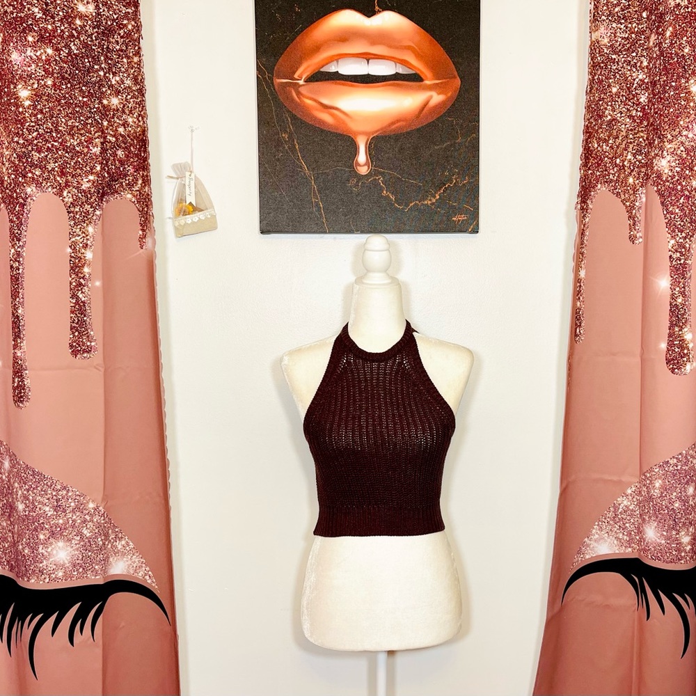 Vintage Full Tilt Sheer Sweater Tank Top